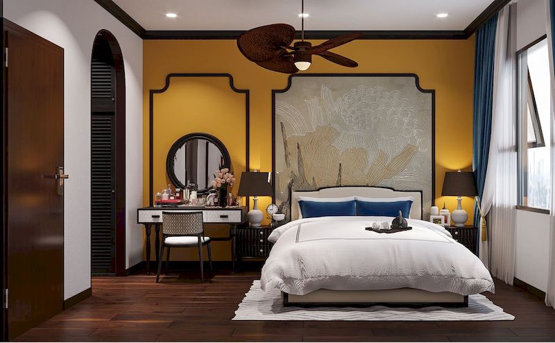15+ Top mẫu giường ngủ Indochine độc đáo, nét đẹp kiến trúc vượt thời gian